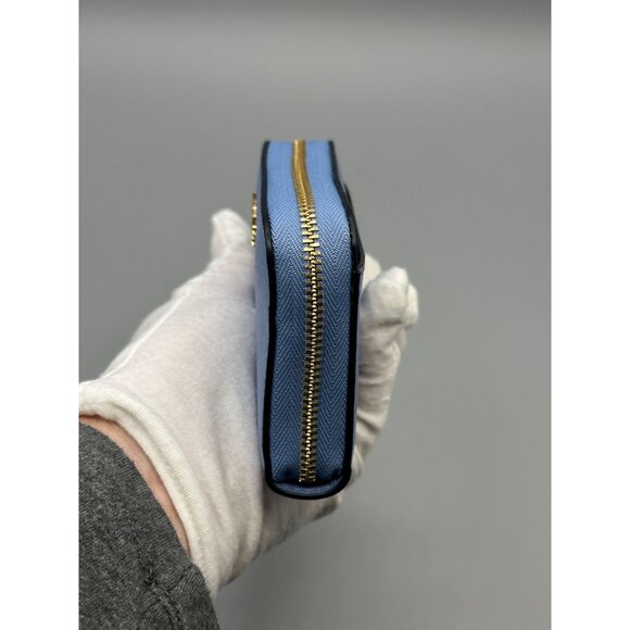 Kate Spade Morgan Kingfisher Saffiano Leather Zip Card Case Wallet K8920 *READ* - Picture 5 of 14